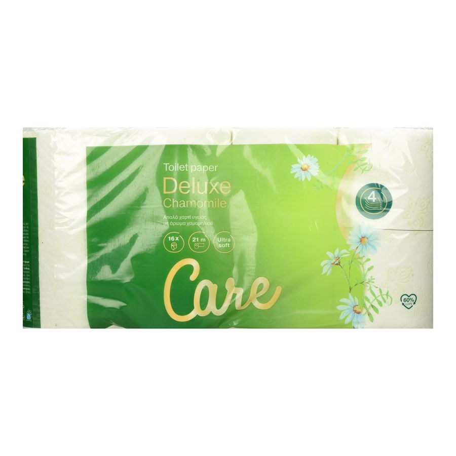Χαρτί Υγείας Deluxe Chamomile 4 Φύλλα 16 Ρολά 1.968kg