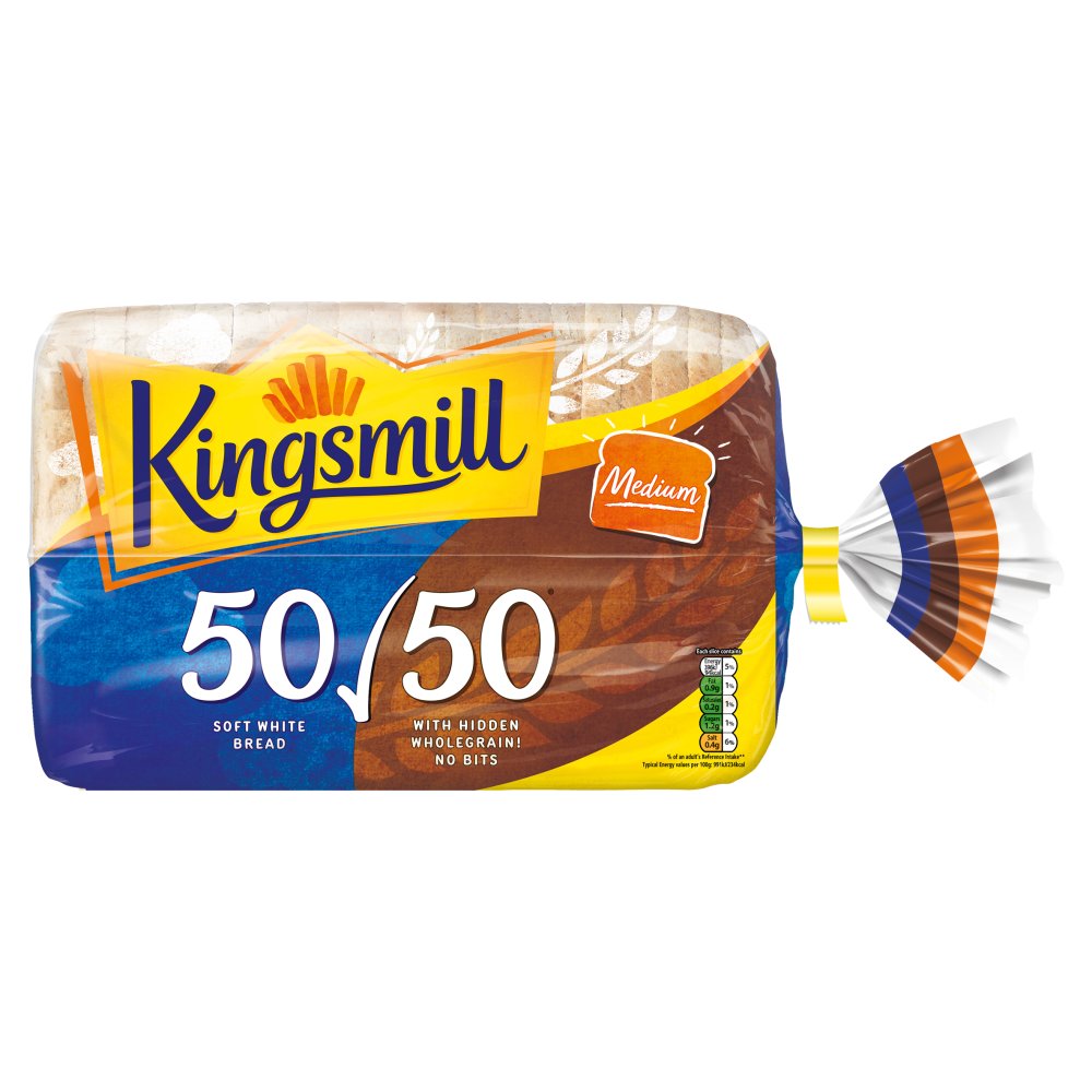 Kingsmill 50/50 Medium Bread 800g image 1
