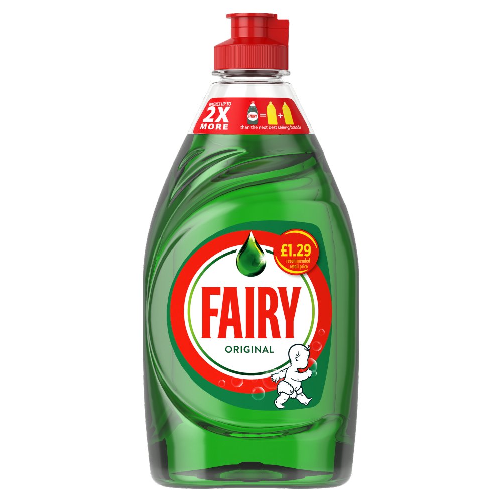 Fairy Original Washing Up Liquid Green with LiftAction 433ml image 1