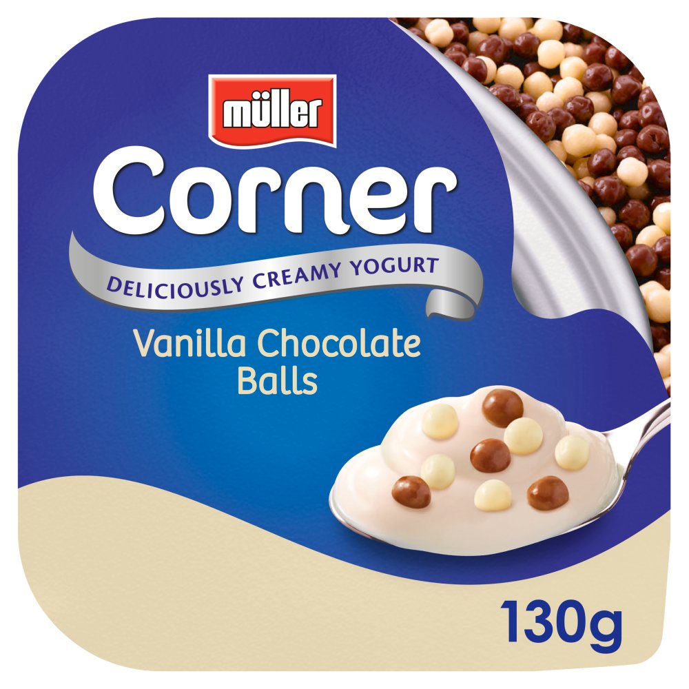 Müller Corner Vanilla Yogurt with Chocolate Balls 130g image 1