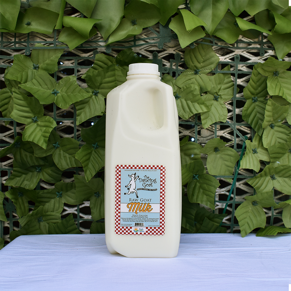 Raw Goat Milk Half Gallon (The Dancing Goat) image 1