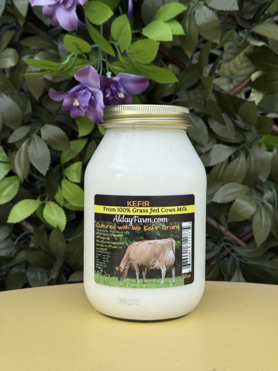 100% Grass Fed Raw Cow Kefir (Glass, Quart) image 1