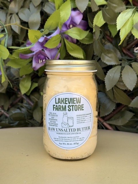 Raw A2A2 100% Grass Fed Cow Butter (Glass, 1lb) image 1