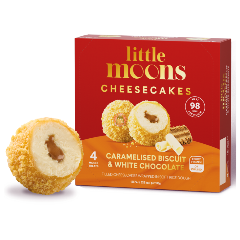 小月亮芝士蛋糕糯米糍焦糖饼干白巧克力味120g Little Moon Cheesecake Mochi Caramelised Biscuit & White Chocolate image 1