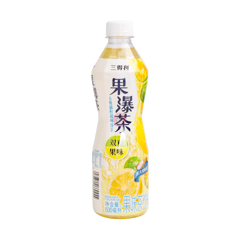 三得利果瀑茶卡曼橘柠檬味绿茶500ml Suntory Calamansi And Lemon Green Tea 图像 1