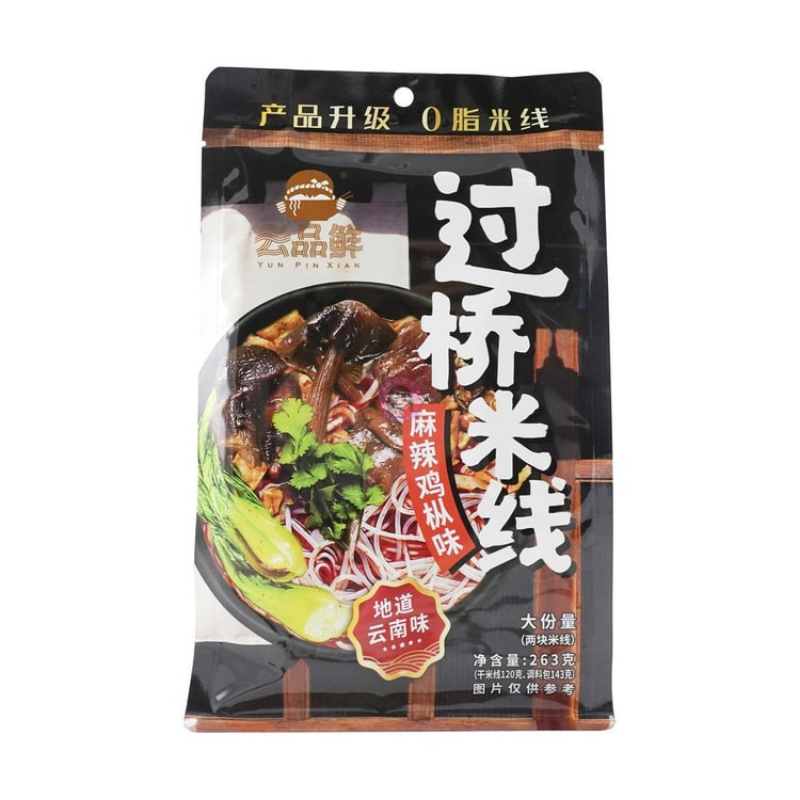 云品鲜过桥米线麻辣鸡枞菌味223g YPX Cross Bridge Rice Noodle Spicy Chicken with termite mushroom Flavour image 1