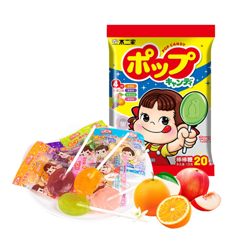 不二家棒棒糖水果混合口味50g Dujiya Lollipop  Fruit Assorted Flavour image 1