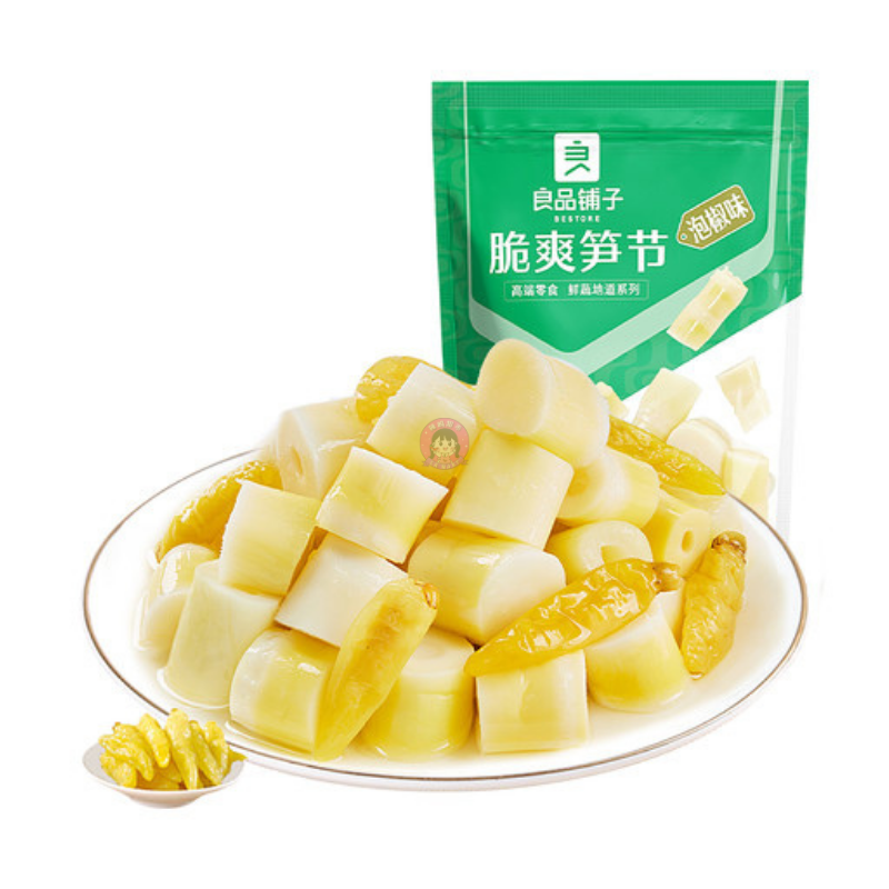 良品铺子爽脆笋节泡椒味120g BS Bamboo Shoot Preserved Chilli 图像 1