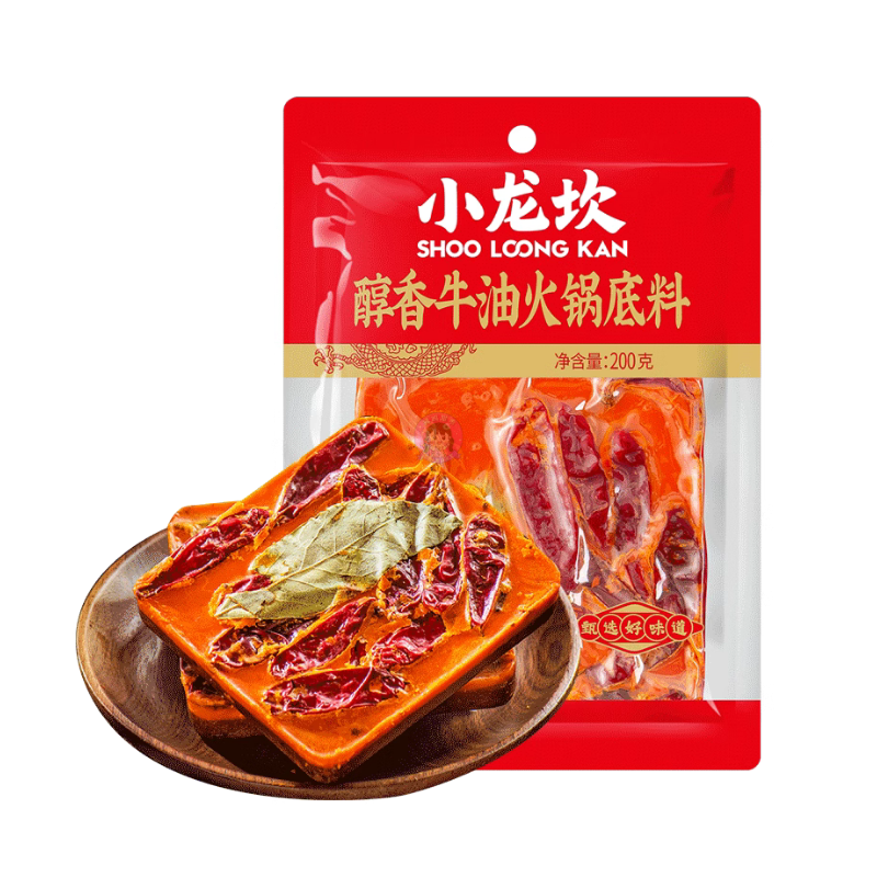 小龙坎醇香牛油火锅底料200g XLK Hot Pot Soup Base Spicy image 1