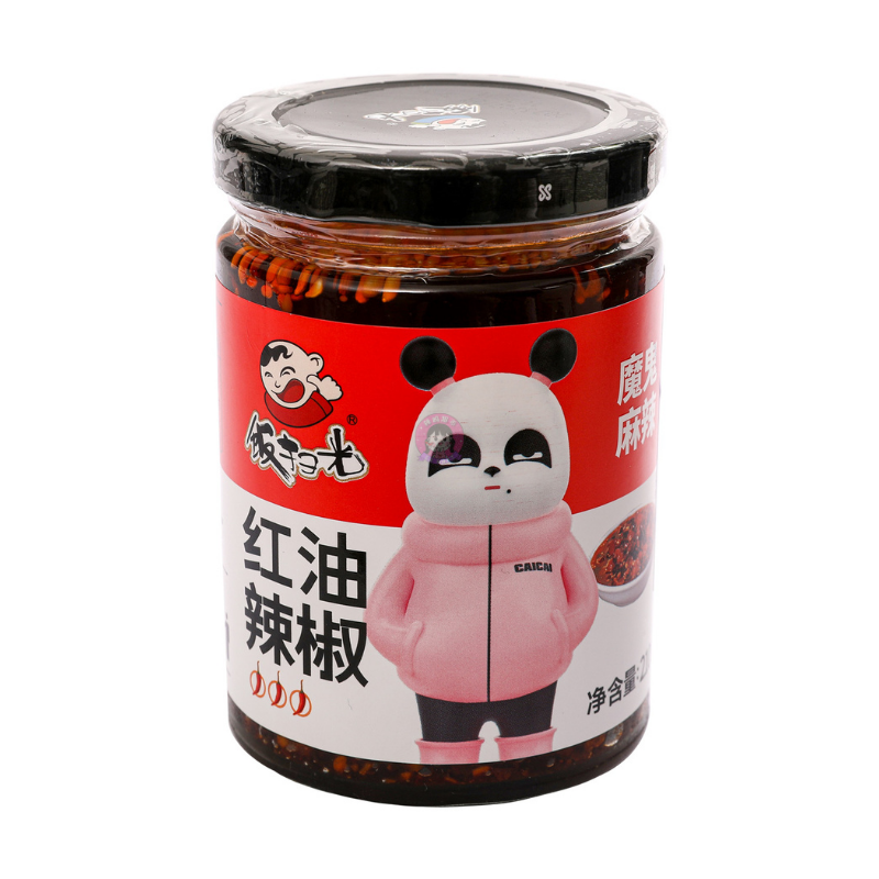 饭扫光红油辣椒魔鬼麻辣210g FSG Chilli Oil Sauce Hot Spicy Flavour image 1