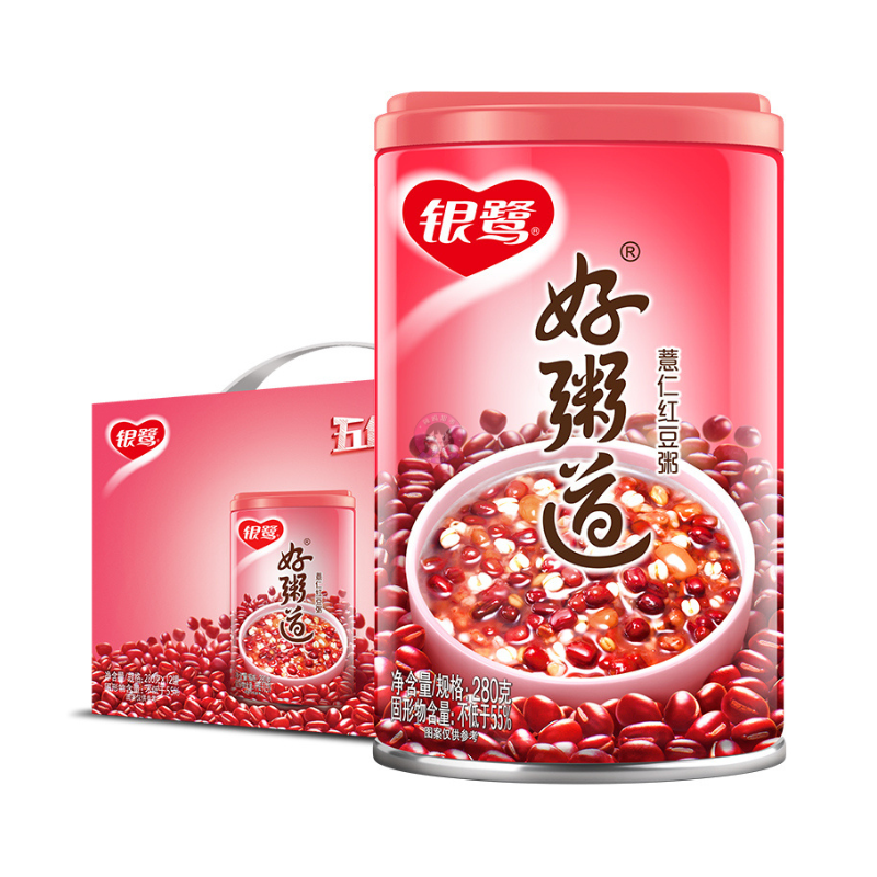 银鹭好粥道薏仁红豆粥280g YL Mixed Congee Barley & Red Bean image 1