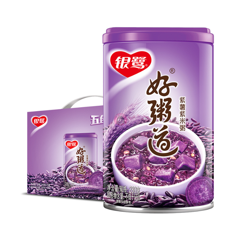 银鹭好粥道紫薯紫米粥280g YL Mixed Congee Purple Sweet Potato & Purple Glutinous Rice image 1