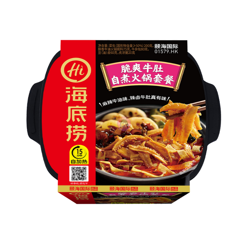 海底捞自热锅脆爽牛肚370g HDL Instant Hotpot Beef Tripe image 1