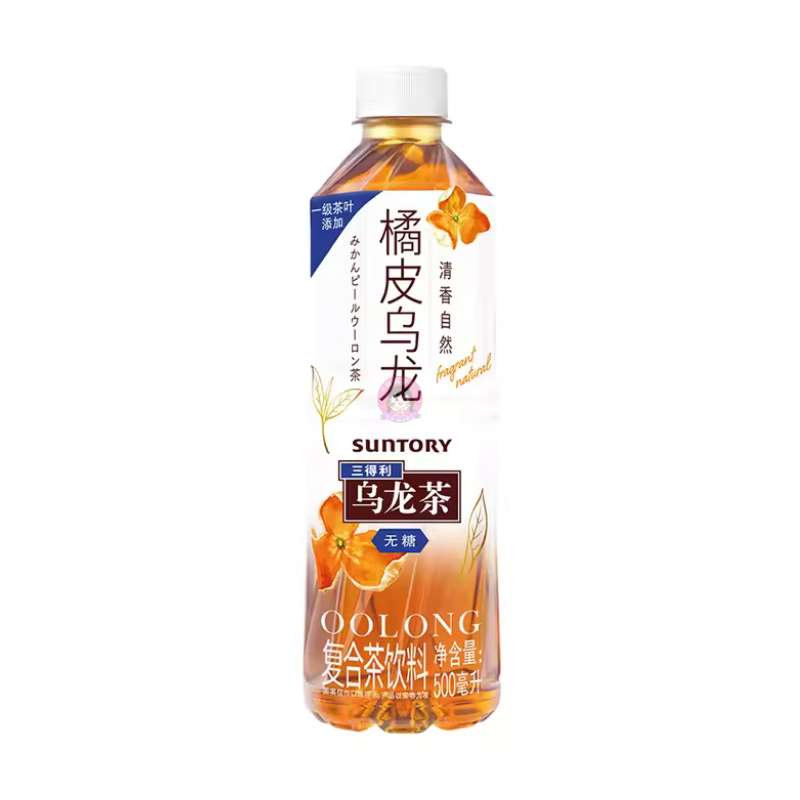 三得利橘皮无糖乌龙茶500ml Suntory Oolong Tea No Sugar Orange Peel Flavour 图像 1
