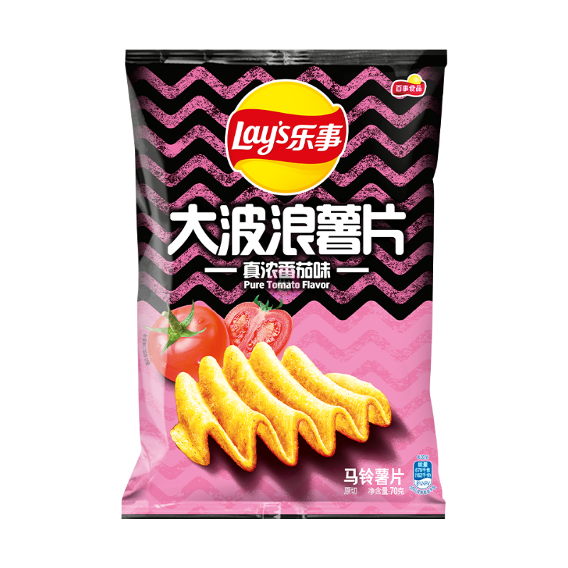 乐事大波浪薯片番茄味70g Lay's Potato Crisps Tomato image 1