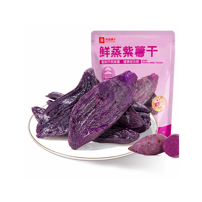 良品铺子鲜蒸紫薯干150g BS Dried Purple Sweet Potato image 1