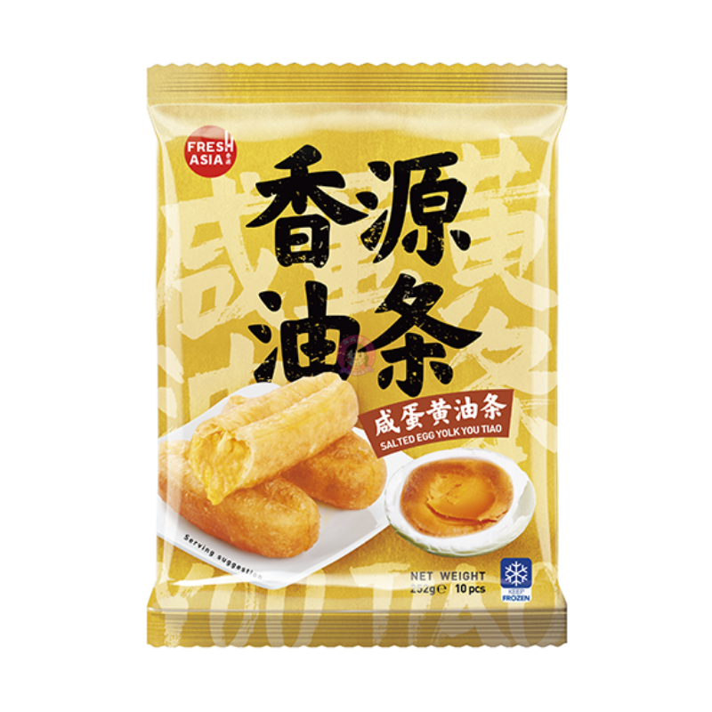 香源咸蛋黄火锅油条252g Freshasia Salted Egg Yolk Beancurd Knot image 1