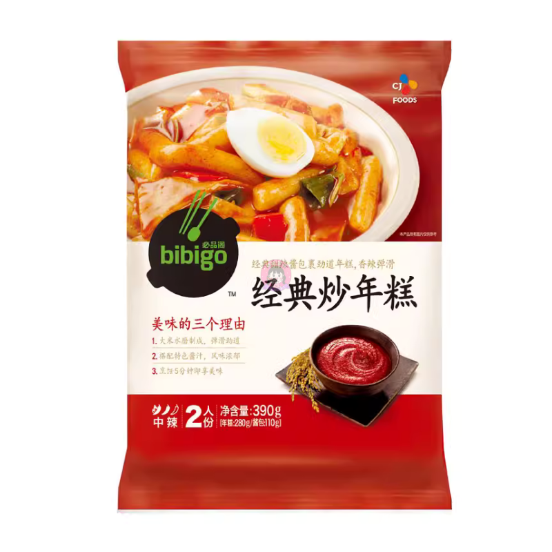 必品阁经典炒年糕390g Bibigo Korean Stir Fried Rice Cake image 1