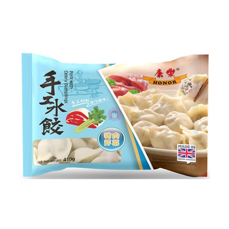 康乐水饺猪肉芹菜410g Honor Pork With Celery Dumplings image 1