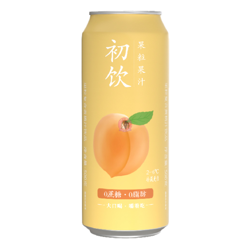 初饮果汁饮品黄桃500ml CY Fruit Drink Yellow Peach 图像 1