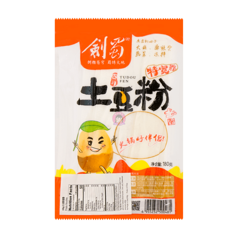 剑蜀土豆粉特宽180g JS Potato Noodles Extra Broad image 1