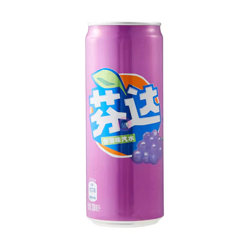 芬达汽水葡萄味330ml Fanta Soda Grape Flavour 图像 1