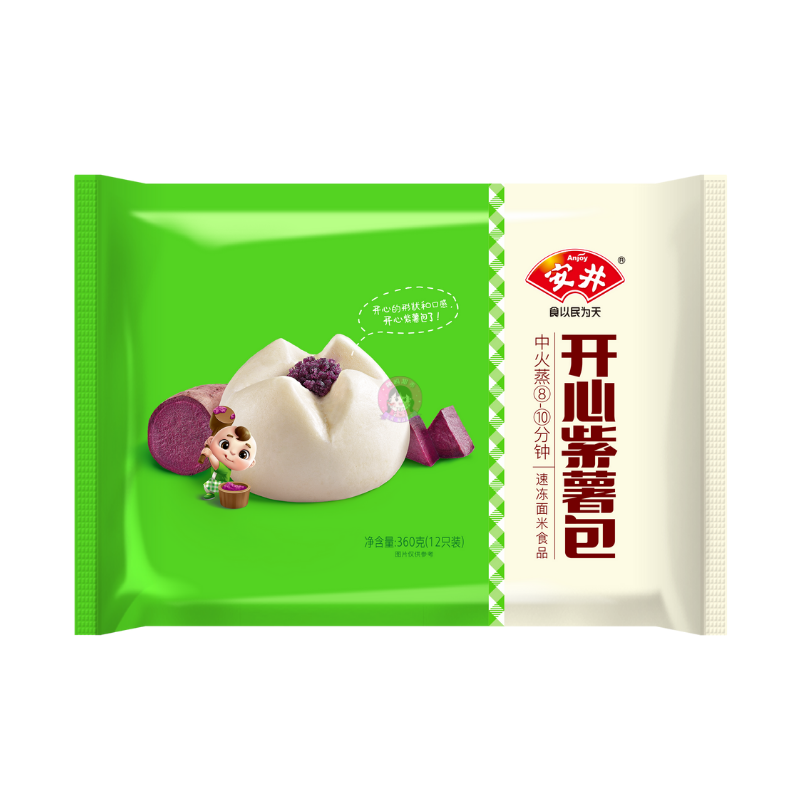安井开心紫薯包360g Anjoy Purple Sweet Potato Bun 图像 1
