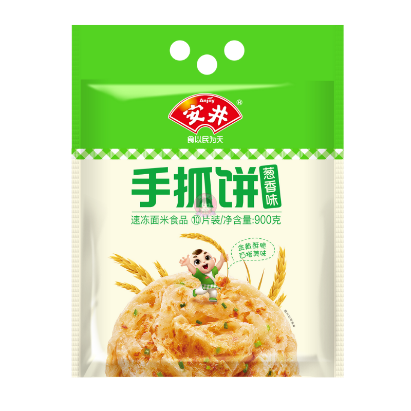 安井葱香手抓饼900g Anjoy Hand Grasp Pancake Spring Onion Flavour 图像 1