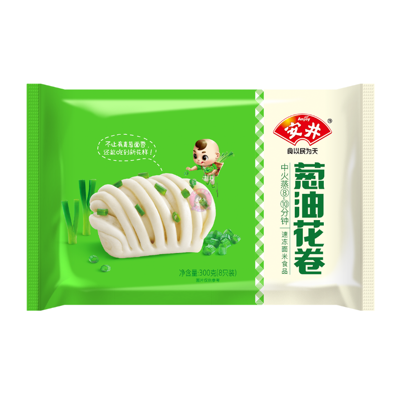 安井葱油花卷300g Anjoy Spring Onion Roll 图像 1