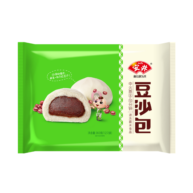 安井红豆沙包360g AJ Red Bean Bun 图像 1