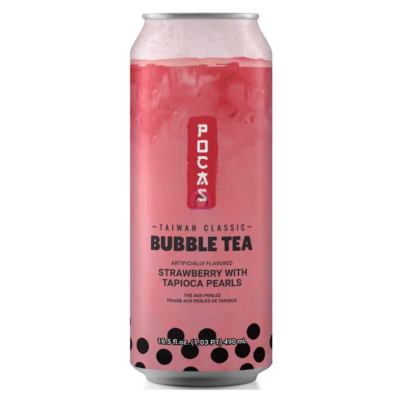 Pocas Bubble Tea Strawberry Flavour 490ml 图像 1