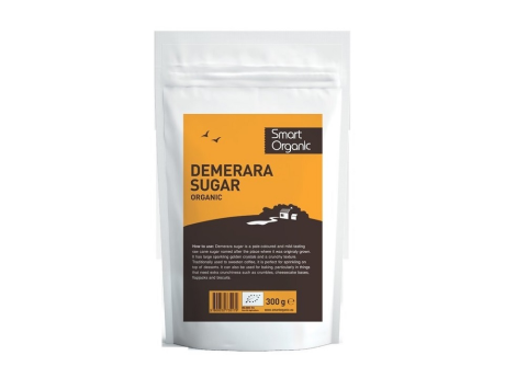 Zahăr brun Demerara din trestie BIO Smart Organic Ambalaj compostabil ~ 300g Imagine 1