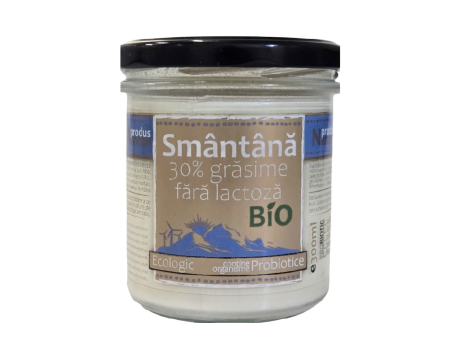 Smântână BIO fără Lactoză din Ţara Moţilor 30% grăsime, Borcan 300ml Imagine 1