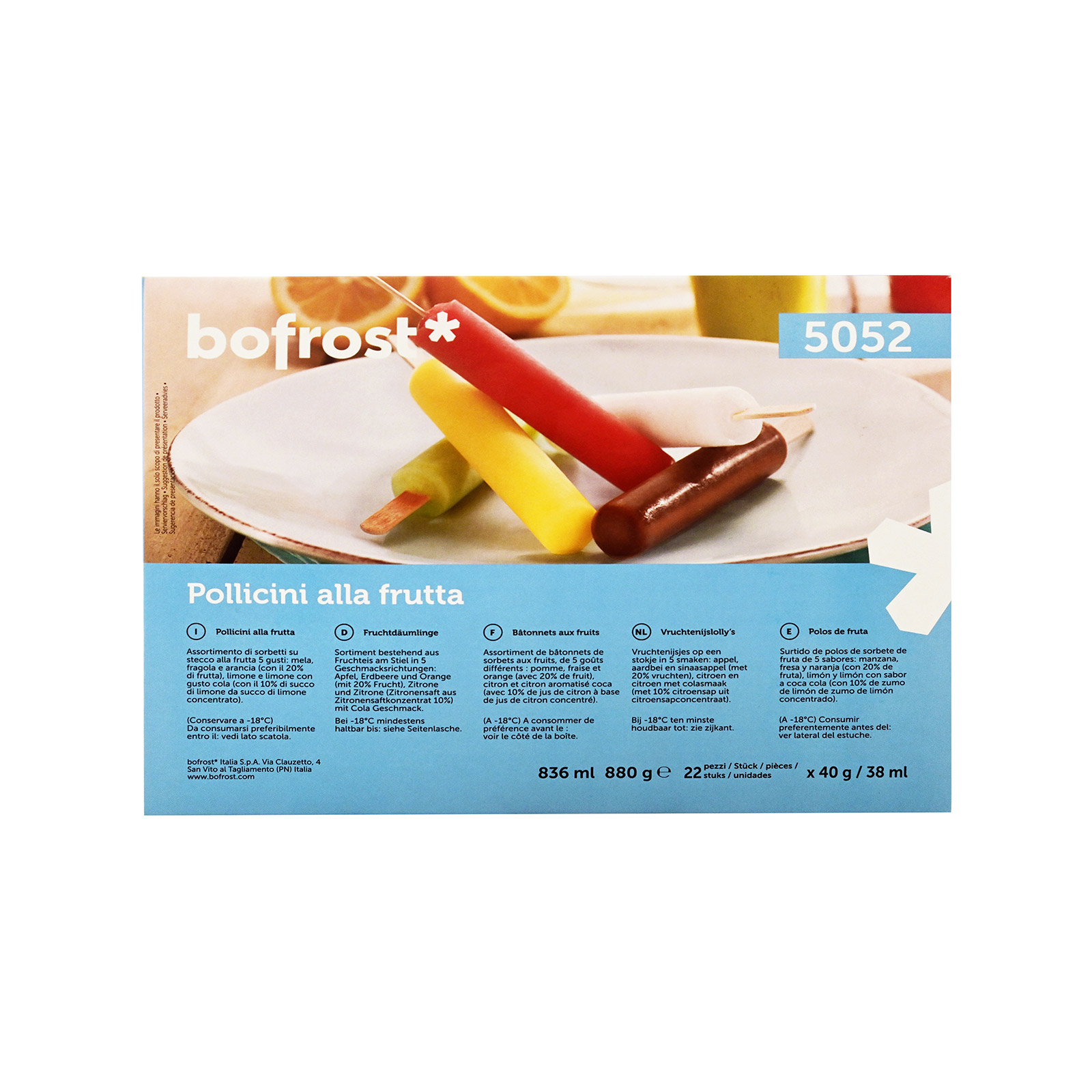 Bofrost 5052 multi-pack ice cream fruitfingers 836ml image 1