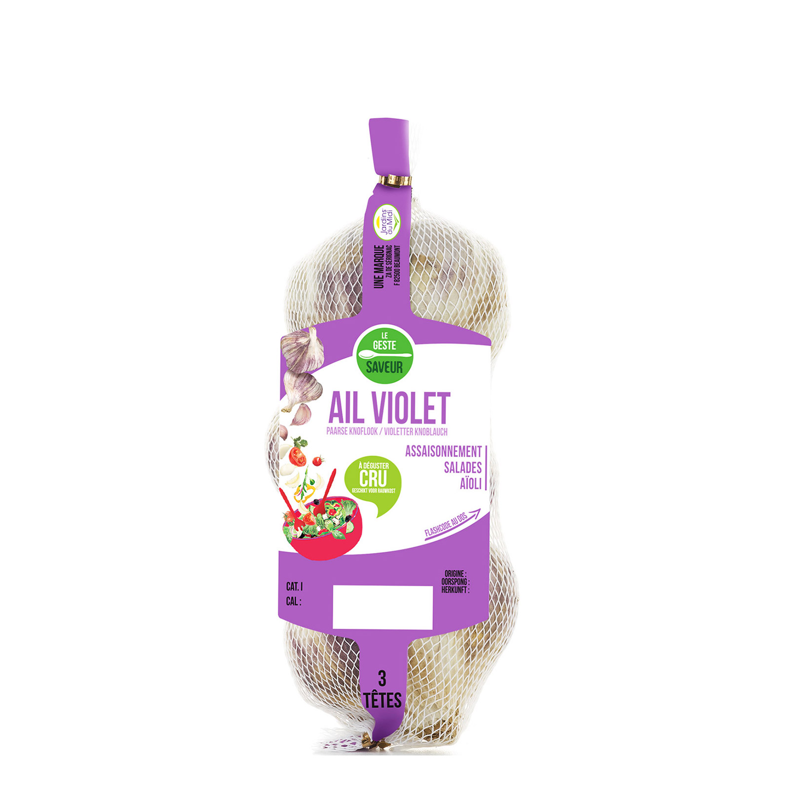 Le Geste Saveur Ail violet σκόρδο τυποποιημένο ροζ/ μωβ 3τεμ εικόνα 1