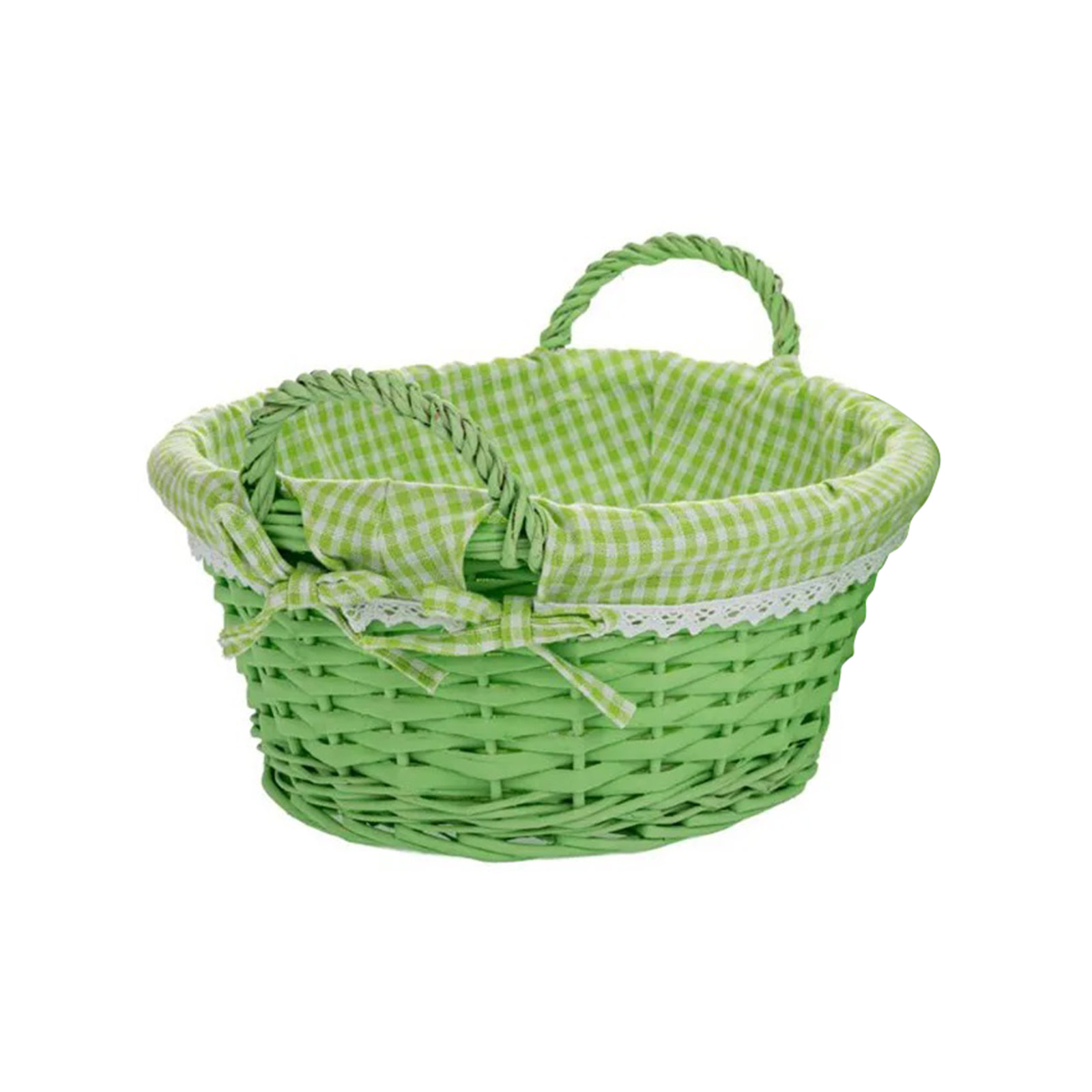 Fabric basket Easter decorations green image 1