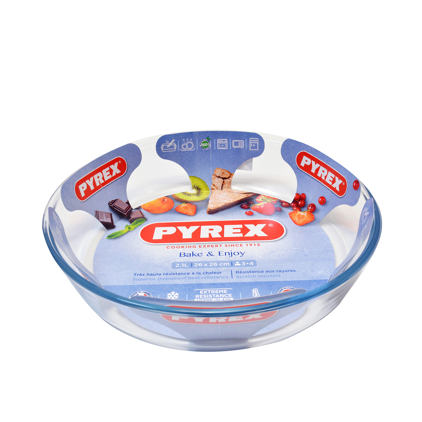 Pyrex πυρίμαχο σκεύος στρογγυλό εικόνα 1