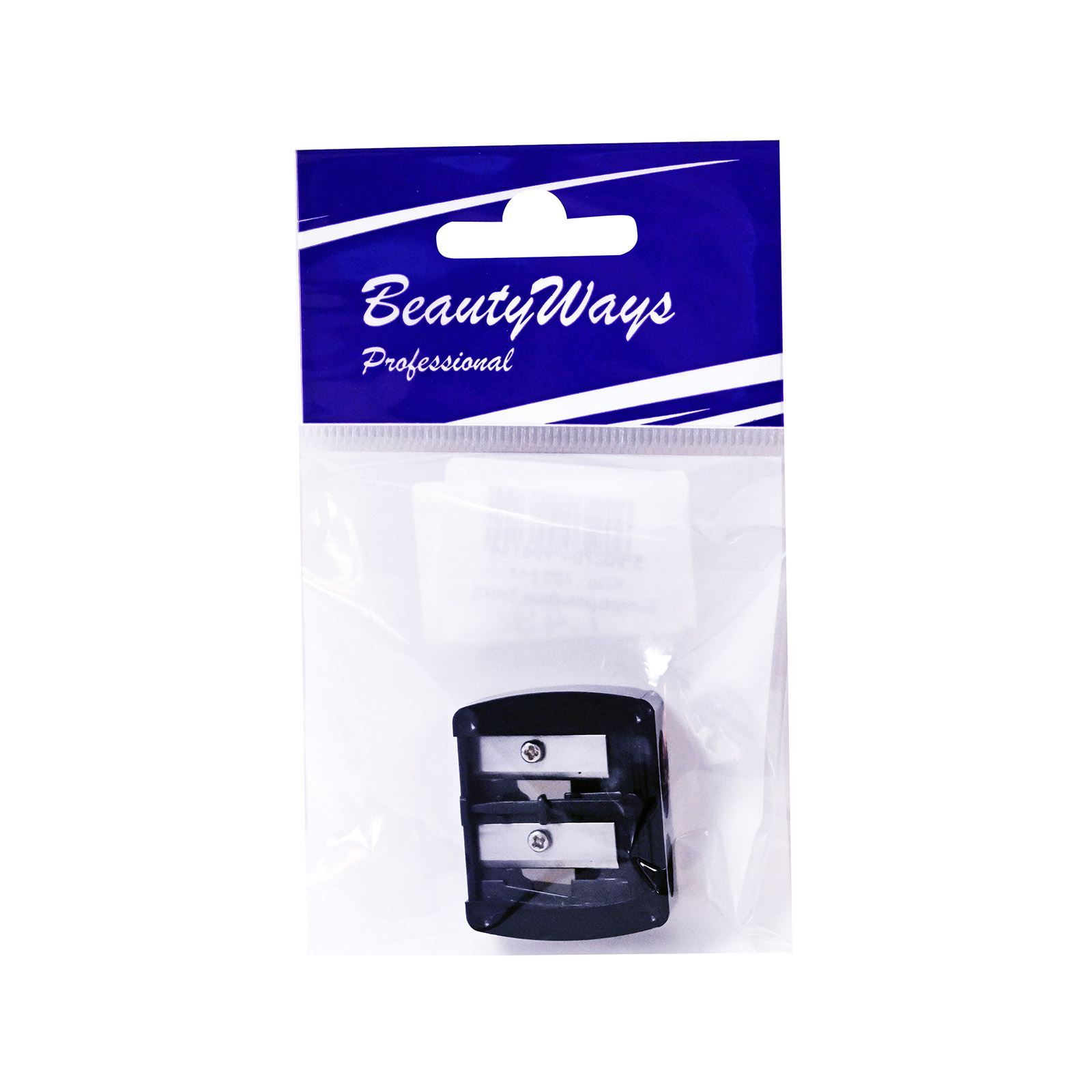 Beauty Ways 499614 ξύστρα μολυβιών μακιγιάζ διπλή με καπάκι εικόνα 1