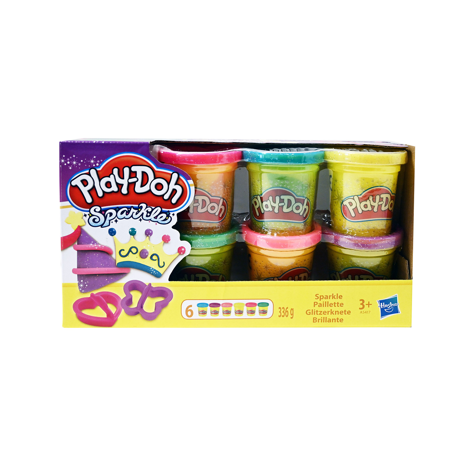 Hasbro Play doh sparkle λαμπερές δημιουργίες πλαστελίνη με γκλιτερ +3 ετών εικόνα 1