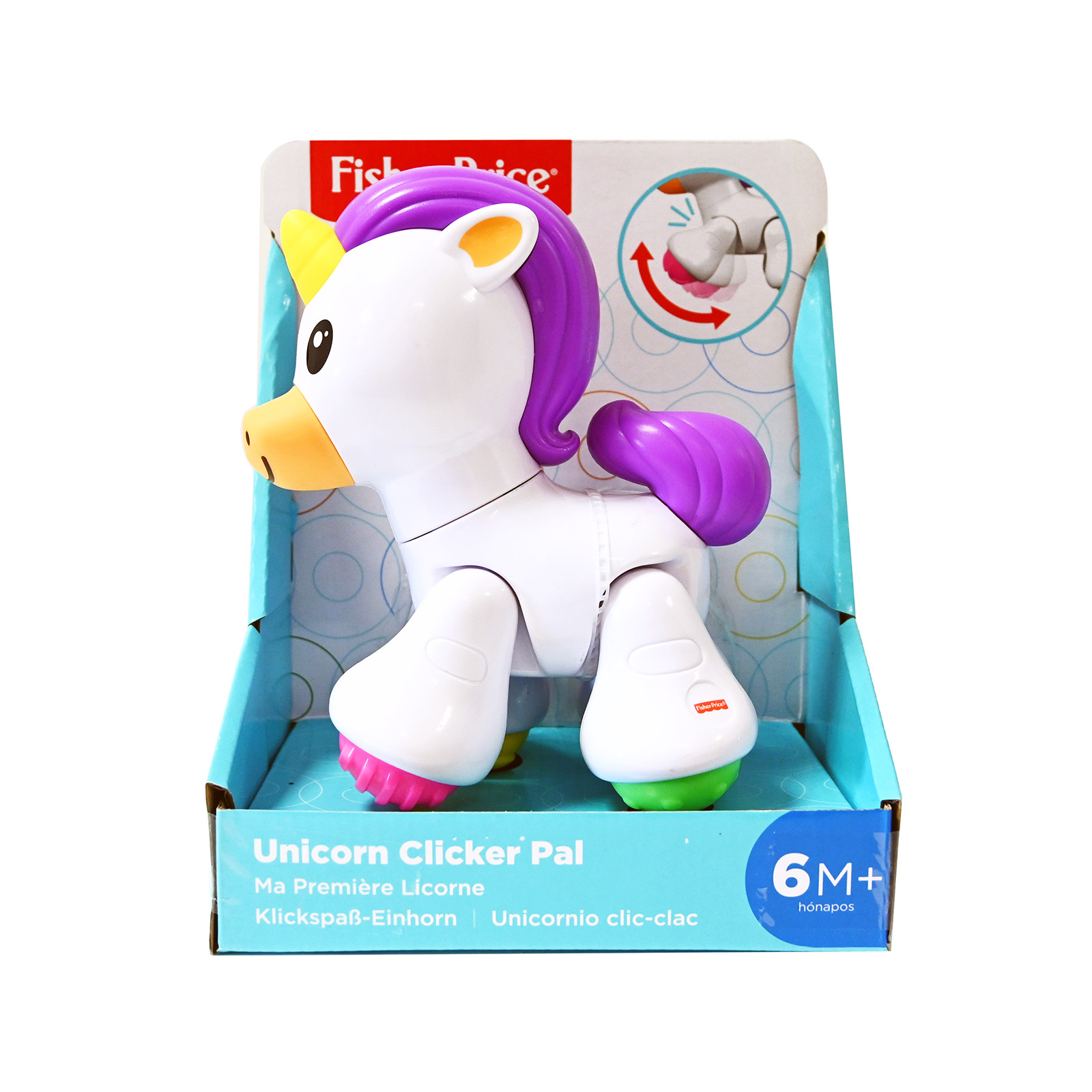 Fisher Price Unicorn press n go παιχνίδι +6 μηνών εικόνα 1