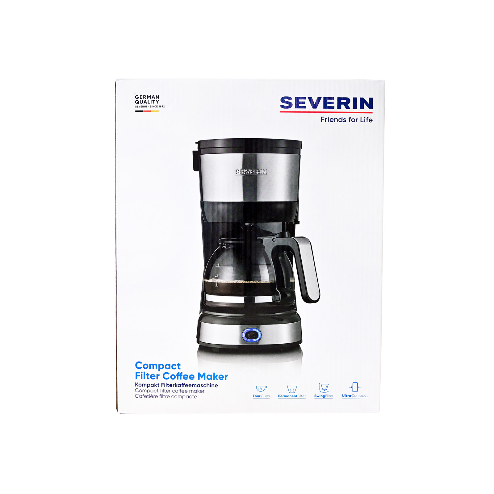 Severin 4808sev filter coffee maker Inox Black 750 w image 1