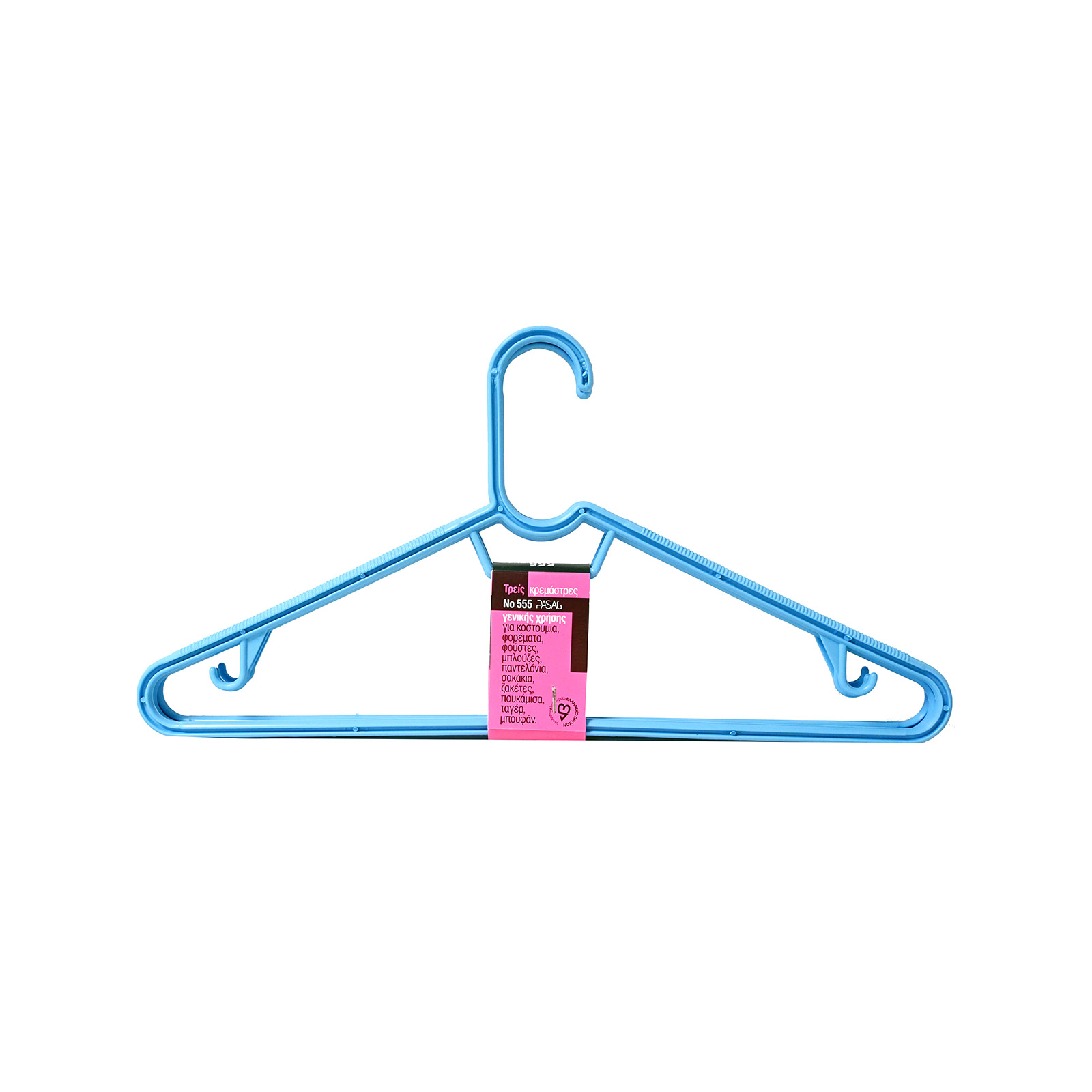 Ν21 - 0074/01 κρεμάστρα ντουλάπας 3τεμ εικόνα 1