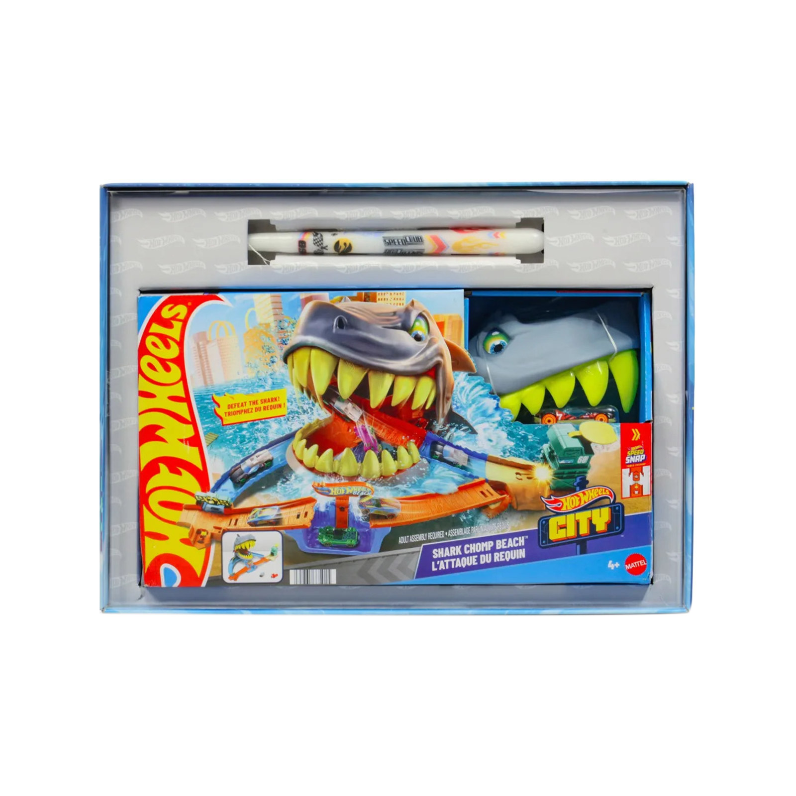 Hot Wheels City πίστα επίθεση καρχαρία παιχνίδι με λαμπάδα εικόνα 1