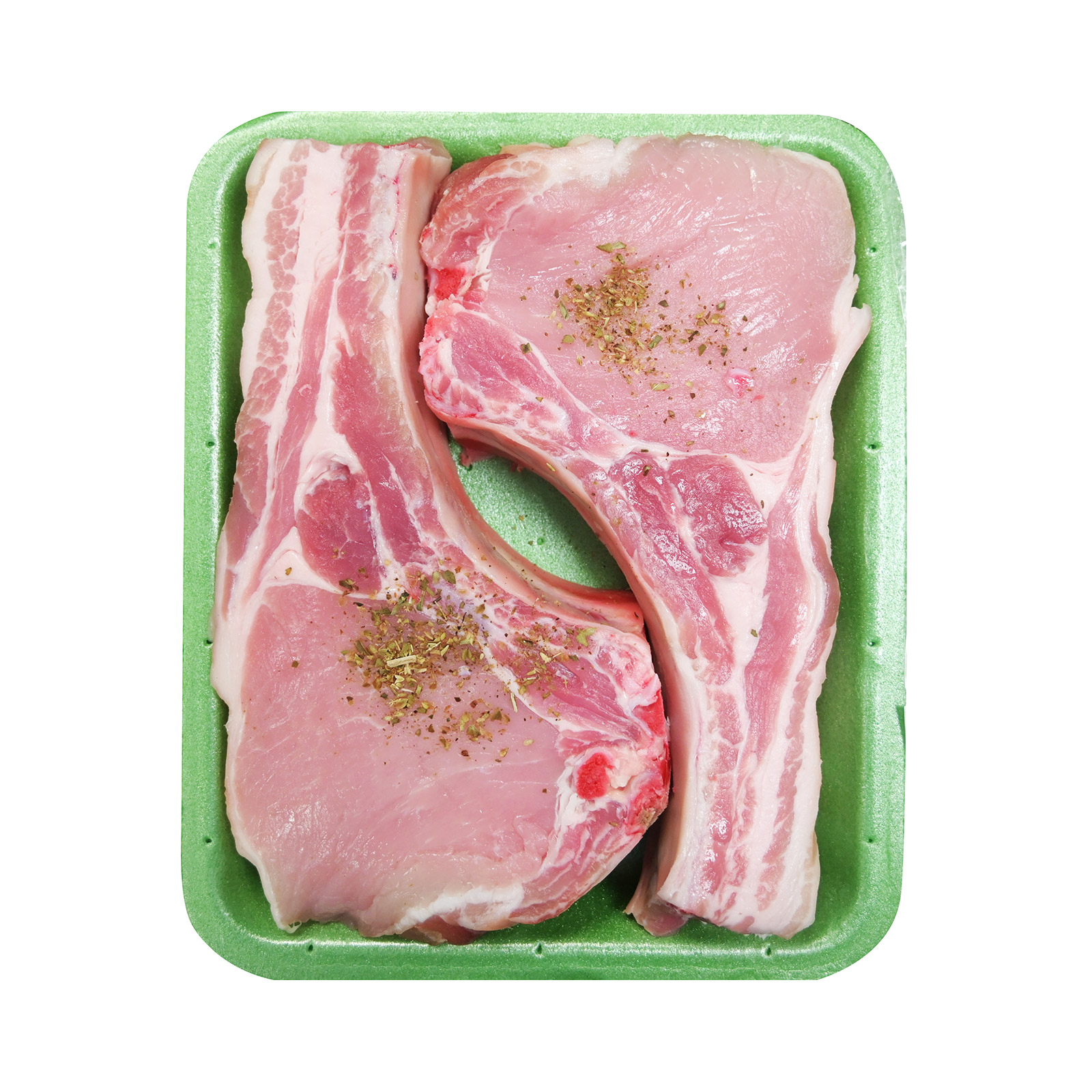 Χοιρινή μπριζόλα με οστό νωπή τυποποιημένη με ρίγανη  Ελλάδος ~0.41Kg εικόνα 1