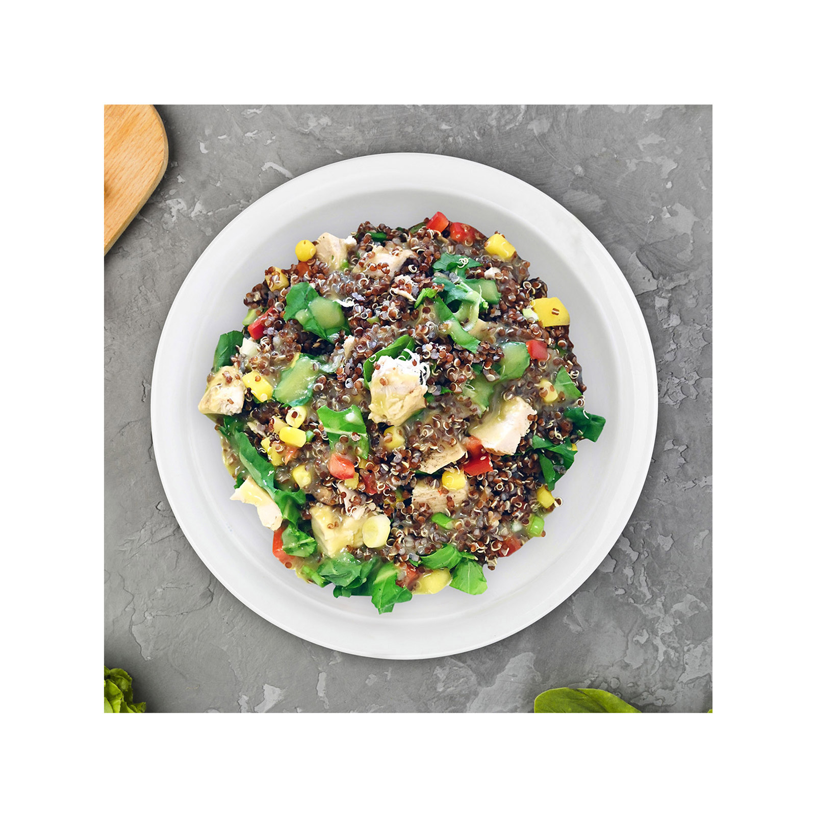 Θανόπουλος σαλάτα ψυγείου κινόα με κοτόπουλο & μάνγκο ~0.40Kg εικόνα 1