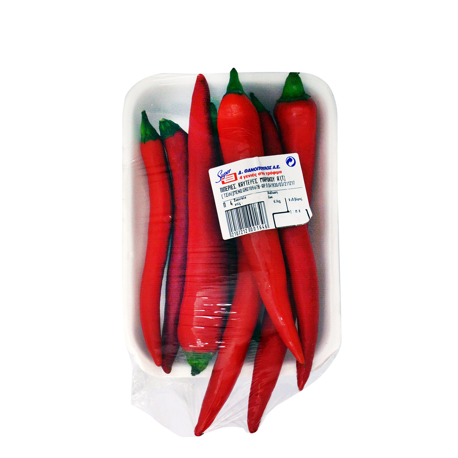 Κατηγορία Α πιπεριές καυτερές τυποποιημένες ~0.24Kg εικόνα 1