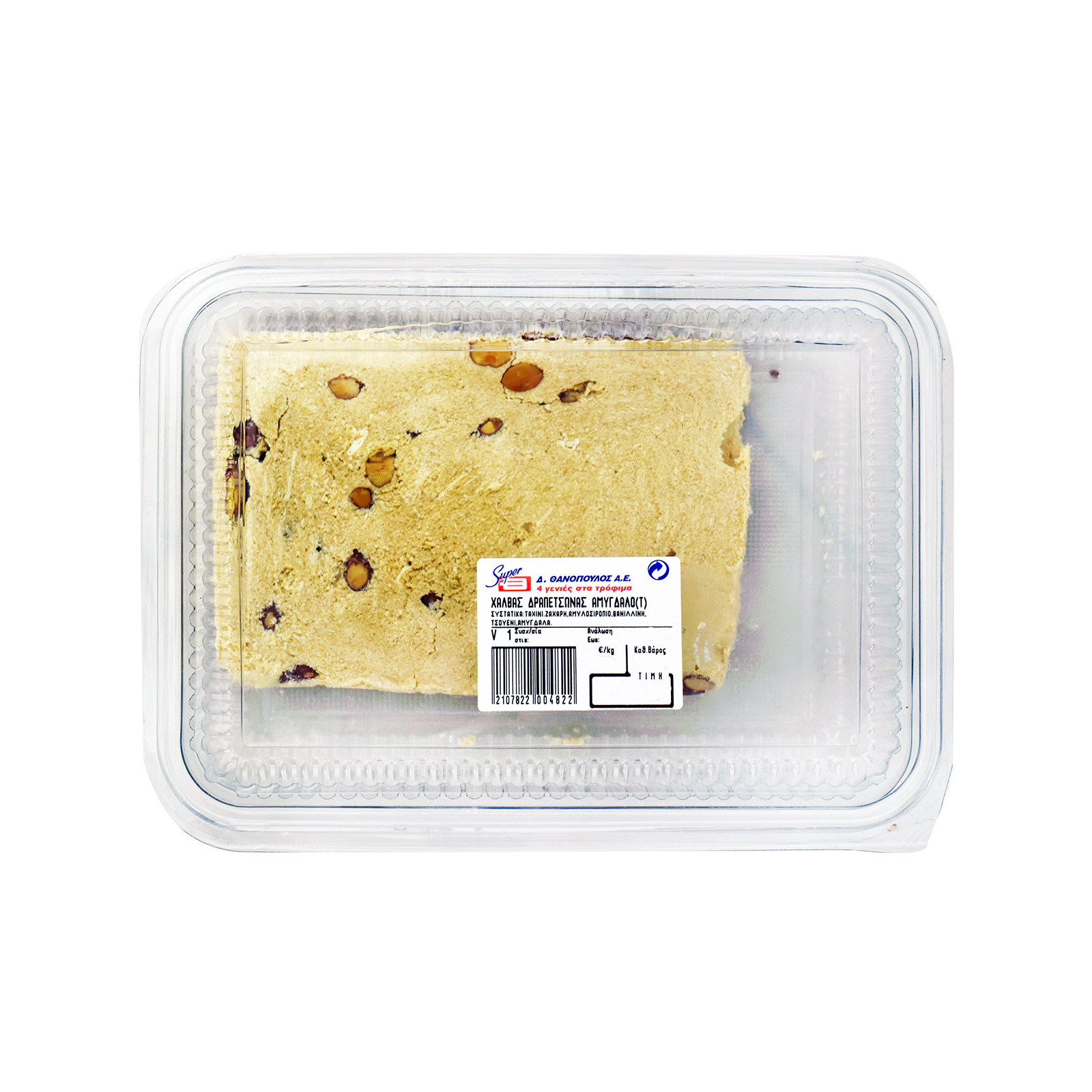 Θανόπουλος χαλβάς τυποποιημένος με αμύγδαλο ~0.38Kg εικόνα 1