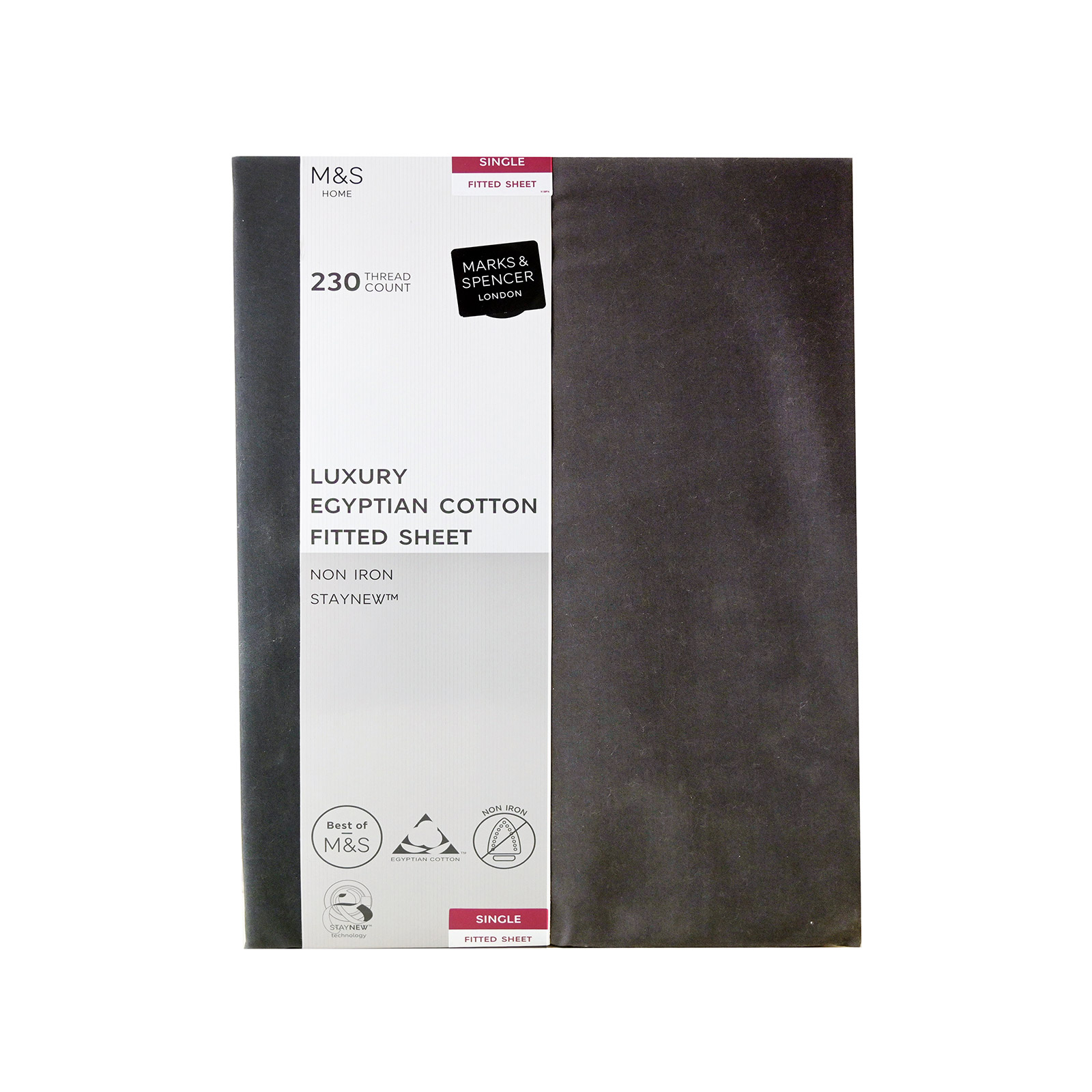 M&S Home κατωσέντονο μονο με λάστιχο granite 90χ190 εικόνα 1