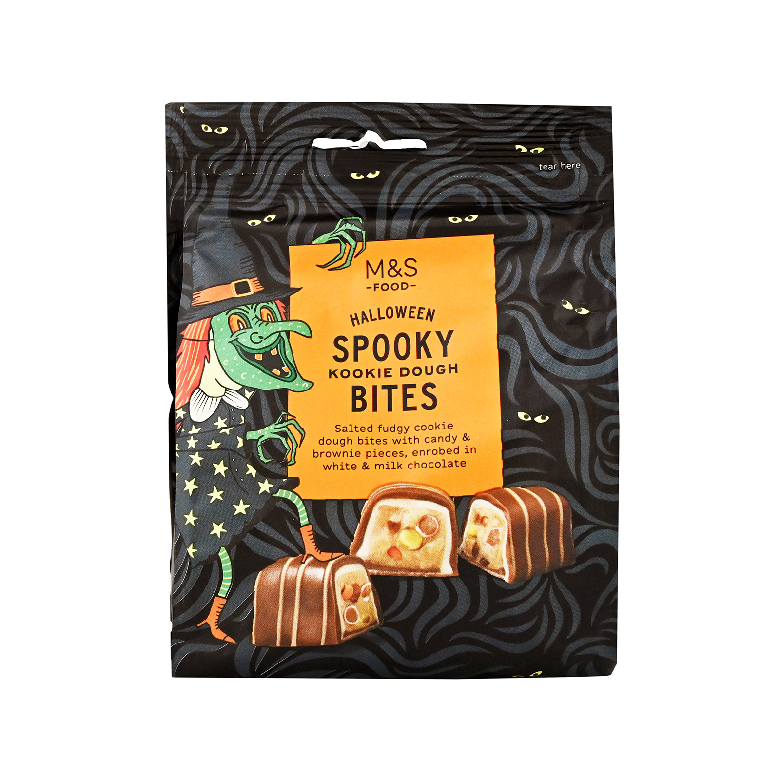 M&S Halloween Spooky Bites sweets salted fudgy cookie dough 128g image 1
