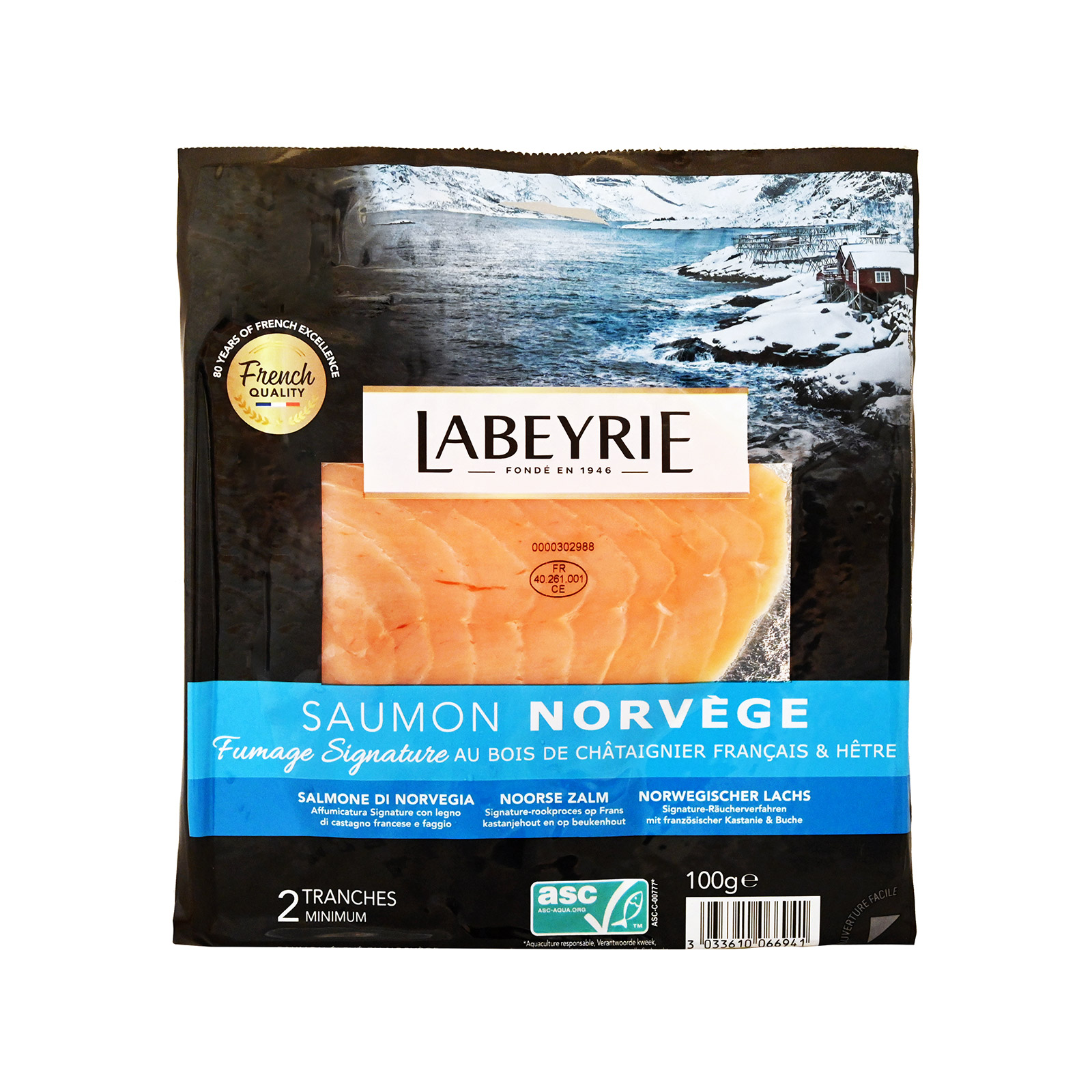 Labeyrie σολομός καπνιστός 100g εικόνα 1